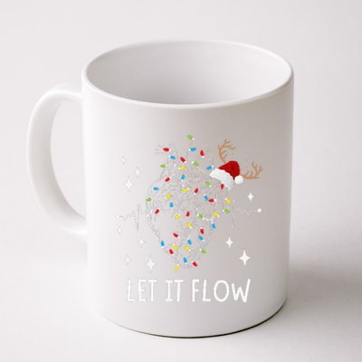 Funny Let It Flow Anatomy Heart Cardiac Nurse Santa Hat Xmas Coffee Mug