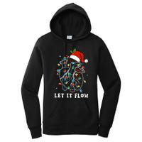 Funny Let It Flow Anatomy Heart Cardiac Nurse Santa Hat Xmas Women's Pullover Hoodie