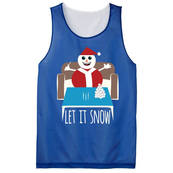 Funny Let It Snow Snow Removed Ban Drug Reference Xmas Gift Mesh Reversible Basketball Jersey Tank