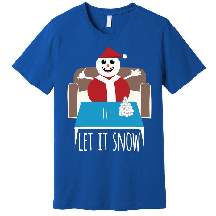 Funny Let It Snow Snow Removed Ban Drug Reference Xmas Gift Premium T-Shirt