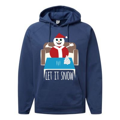 Funny Let It Snow Snow Removed Ban Drug Reference Xmas Gift Performance Fleece Hoodie