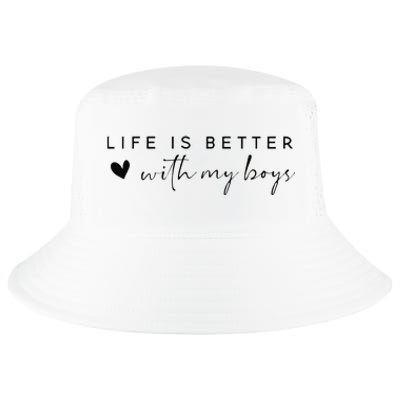 Funny Life Is Better With My Boyss Mom Of Boyss Cool Comfort Performance Bucket Hat