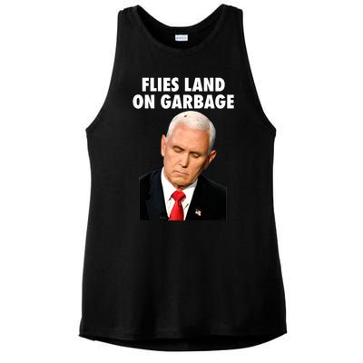 Flies Land On Garbage Mike Pence Debate Fly Ladies PosiCharge Tri-Blend Wicking Tank