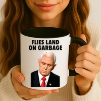Flies Land On Garbage Mike Pence Debate Fly Mug