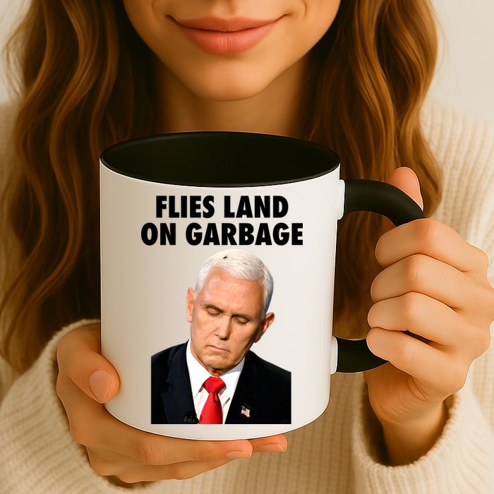 Flies Land On Garbage Mike Pence Debate Fly Mug