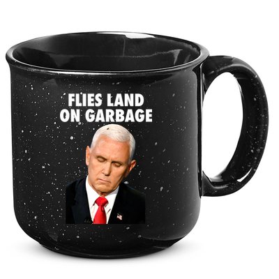 Flies Land On Garbage Mike Pence Debate Fly 15oz Campfire Ceramic Mug