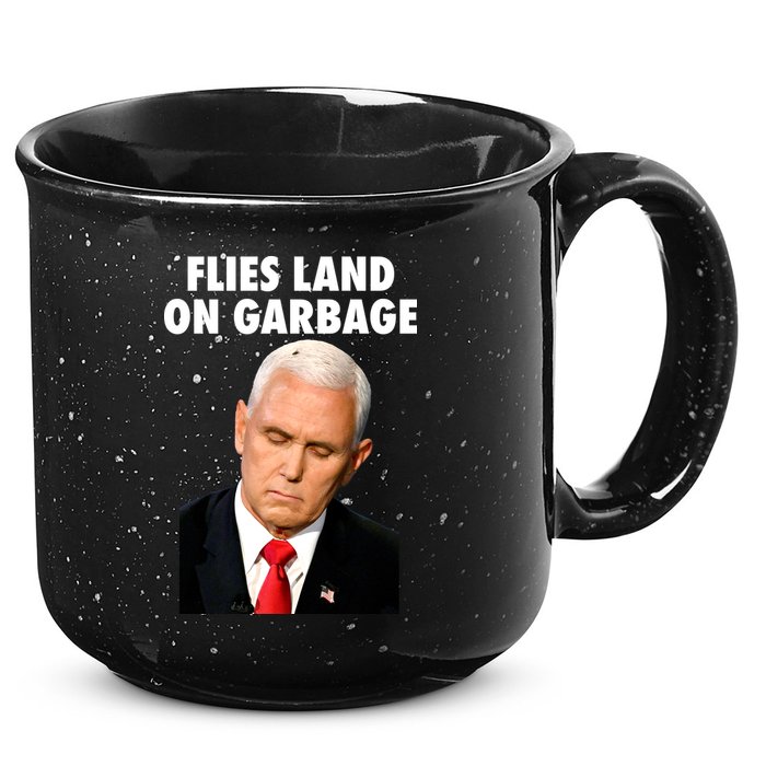 Flies Land On Garbage Mike Pence Debate Fly 15oz Campfire Ceramic Mug