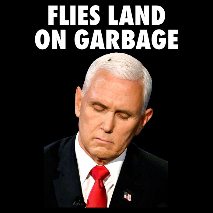 Flies Land On Garbage Mike Pence Debate Fly Drawstring Bag
