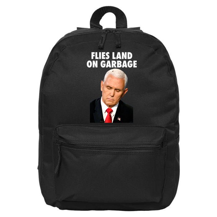 Flies Land On Garbage Mike Pence Debate Fly 16 in Basic Backpack