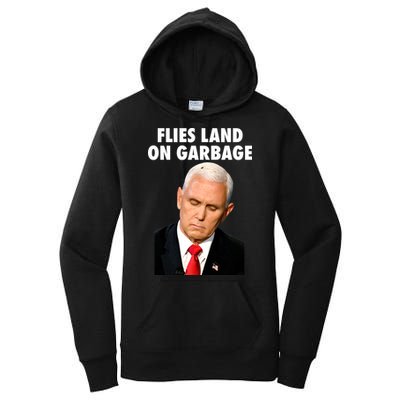 Flies Land On Garbage Mike Pence Debate Fly Women's Pullover Hoodie