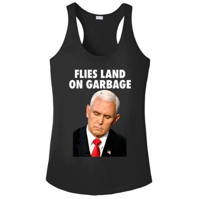Flies Land On Garbage Mike Pence Debate Fly Ladies PosiCharge Competitor Racerback Tank