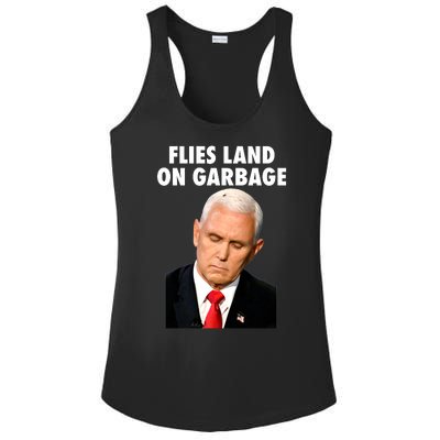 Flies Land On Garbage Mike Pence Debate Fly Ladies PosiCharge Competitor Racerback Tank