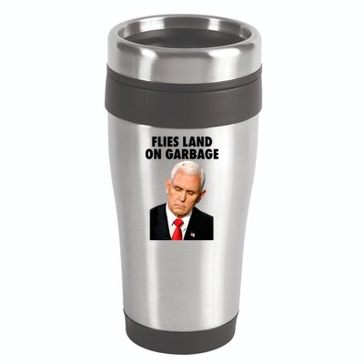 Flies Land On Garbage Mike Pence Debate Fly 16oz Travel Tumbler