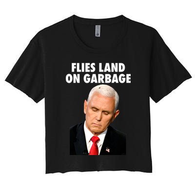Flies Land On Garbage Mike Pence Debate Fly Crop Top