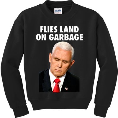 Flies Land On Garbage Mike Pence Debate Fly Kids Sweatshirt