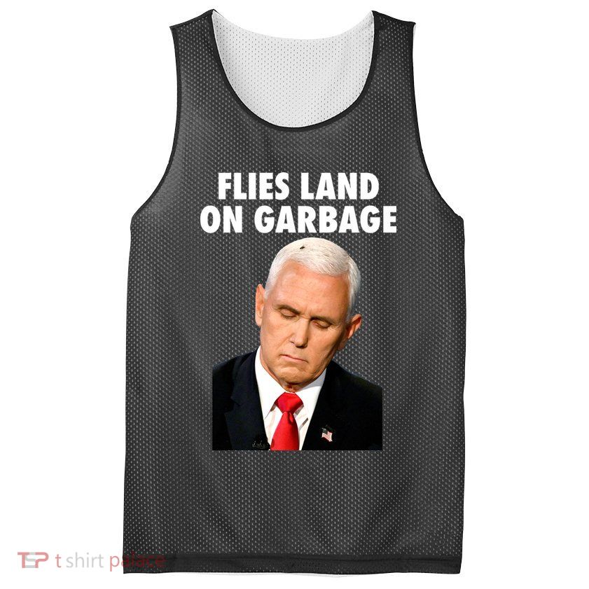 Flies Land On Garbage Mike Pence Debate Fly Mesh Reversible Basketball Jersey Tank