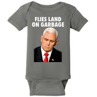 Flies Land On Garbage Mike Pence Debate Fly Baby Bodysuit