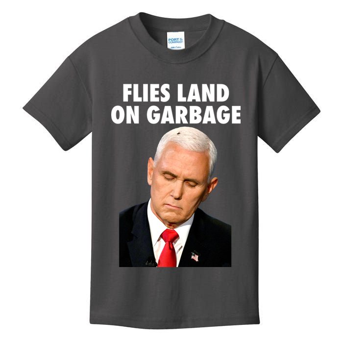 Flies Land On Garbage Mike Pence Debate Fly Kids T-Shirt