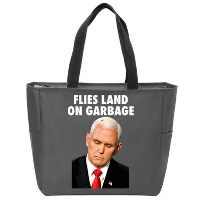 Flies Land On Garbage Mike Pence Debate Fly Zip Tote Bag