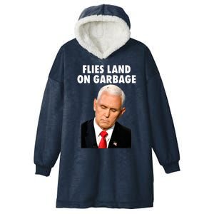 Flies Land On Garbage Mike Pence Debate Fly Hooded Wearable Blanket