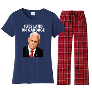 Flies Land On Garbage Mike Pence Debate Fly Women's Flannel Pajama Set