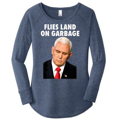 Flies Land On Garbage Mike Pence Debate Fly Women's Perfect Tri Tunic Long Sleeve Shirt