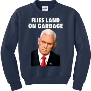 Flies Land On Garbage Mike Pence Debate Fly Kids Sweatshirt