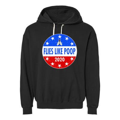 Flies Like Poop Emblem Mike Pence Fly Garment-Dyed Fleece Hoodie