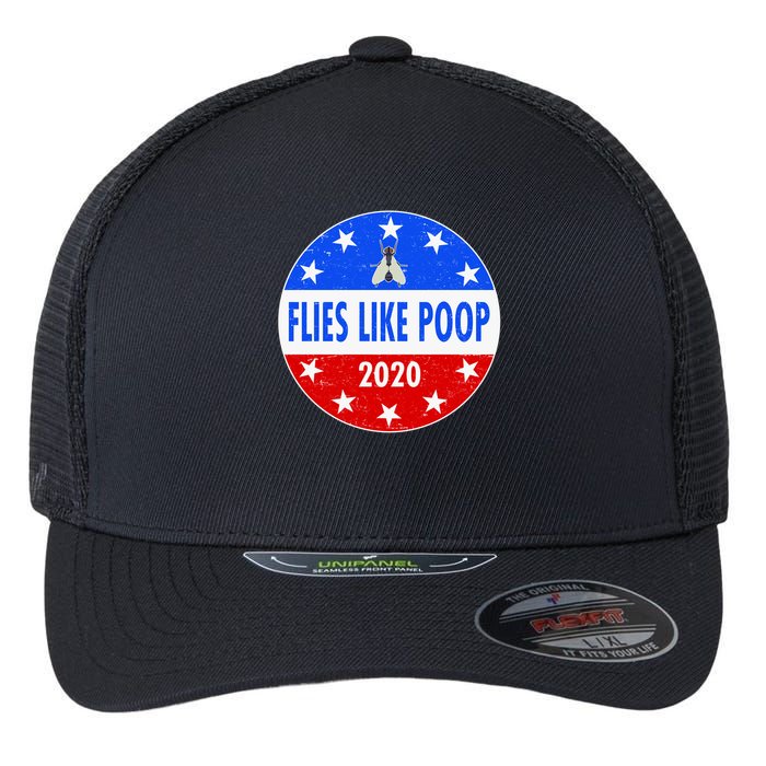 Flies Like Poop Emblem Mike Pence Fly Flexfit Unipanel Trucker Cap