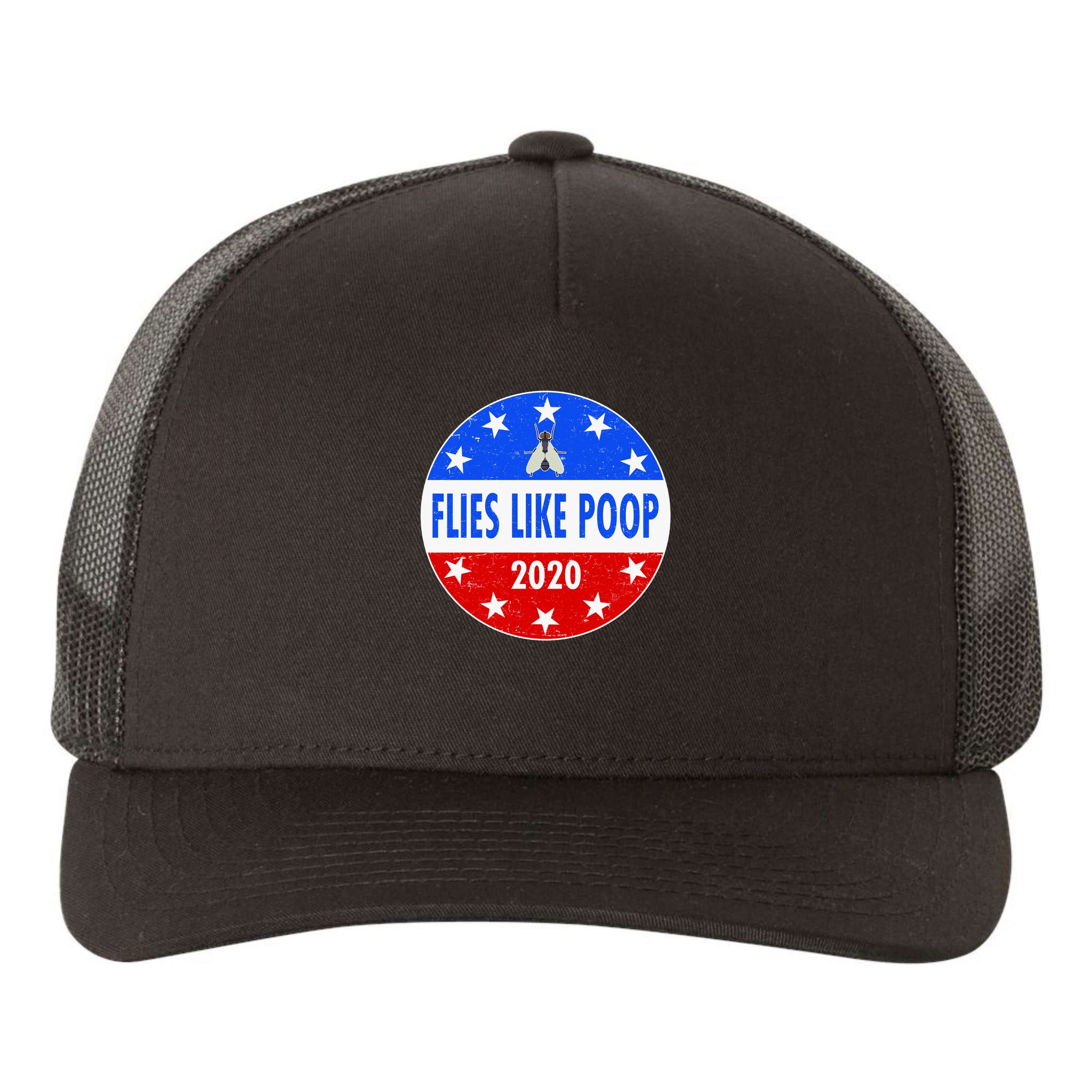 Flies Like Poop Emblem Mike Pence Fly Yupoong Adult 5-Panel Trucker Hat