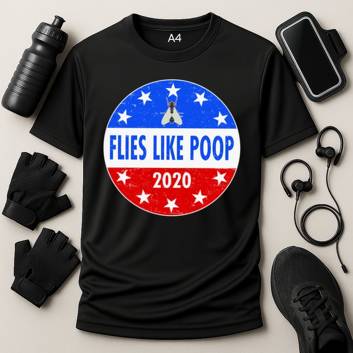 Flies Like Poop Emblem Mike Pence Fly Cooling Performance Crew T-Shirt