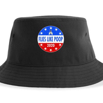Flies Like Poop Emblem Mike Pence Fly Sustainable Bucket Hat