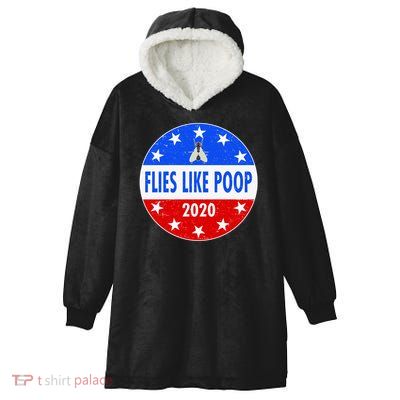 Flies Like Poop Emblem Mike Pence Fly Hooded Wearable Blanket