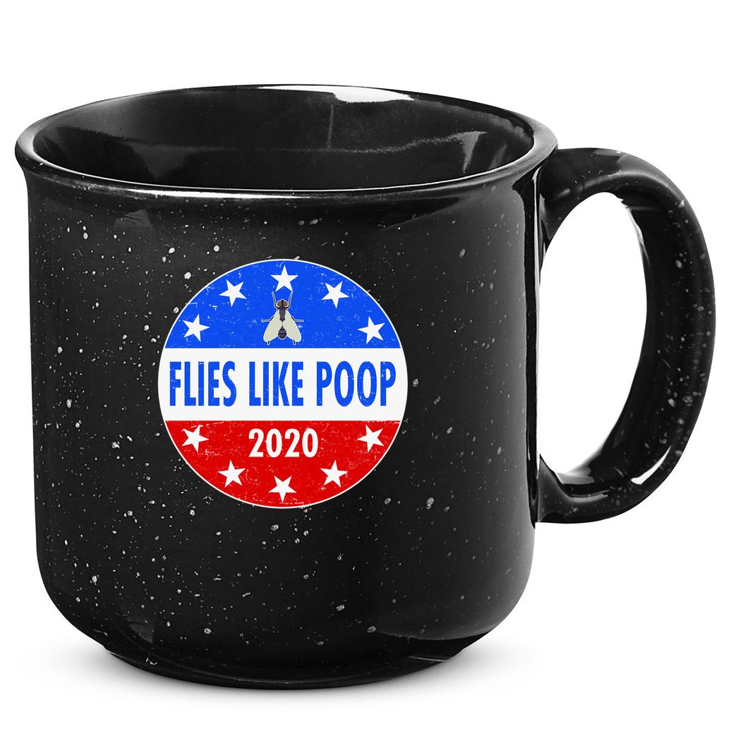 Flies Like Poop Emblem Mike Pence Fly 15oz Campfire Ceramic Mug