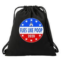 Flies Like Poop Emblem Mike Pence Fly Drawstring Bag