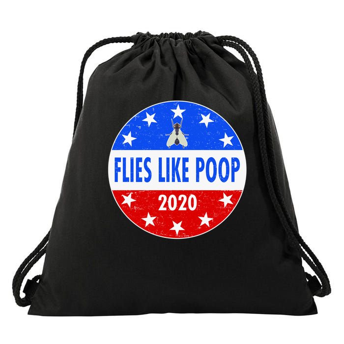 Flies Like Poop Emblem Mike Pence Fly Drawstring Bag