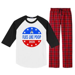 Flies Like Poop Emblem Mike Pence Fly Raglan Sleeve Pajama Set