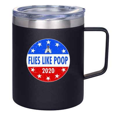 Flies Like Poop Emblem Mike Pence Fly 12oz Stainless Steel Coffee Mug