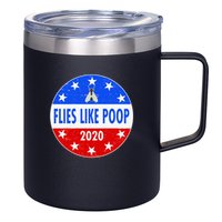 Flies Like Poop Emblem Mike Pence Fly 12oz Stainless Steel Coffee Mug