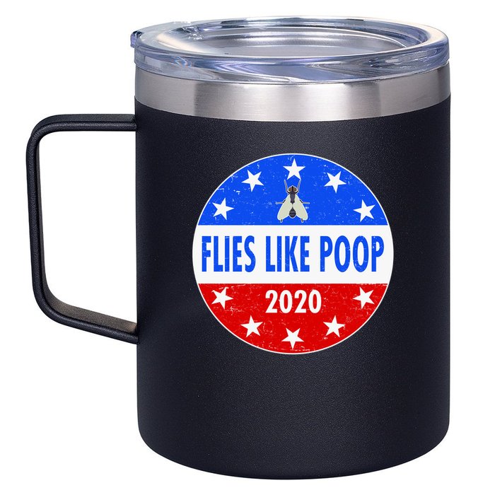 Flies Like Poop Emblem Mike Pence Fly 12oz Stainless Steel Coffee Mug