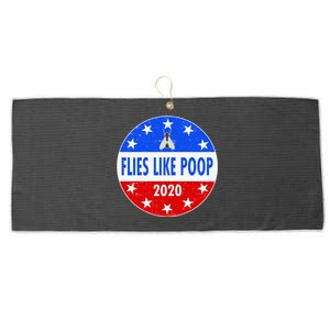 Flies Like Poop Emblem Mike Pence Fly Large Microfiber Waffle Golf Towel