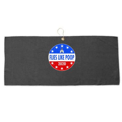 Flies Like Poop Emblem Mike Pence Fly Large Microfiber Waffle Golf Towel