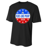 Flies Like Poop Emblem Mike Pence Fly Performance Sprint T-Shirt