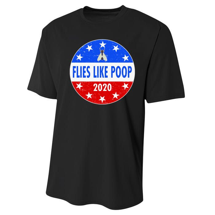 Flies Like Poop Emblem Mike Pence Fly Performance Sprint T-Shirt