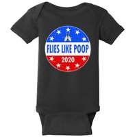 Flies Like Poop Emblem Mike Pence Fly Baby Bodysuit