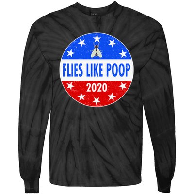 Flies Like Poop Emblem Mike Pence Fly Tie-Dye Long Sleeve Shirt