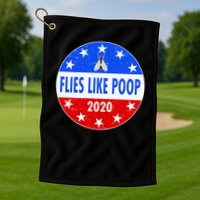 Flies Like Poop Emblem Mike Pence Fly Golf Towel