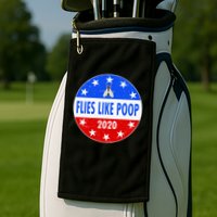 Flies Like Poop Emblem Mike Pence Fly Golf Towel