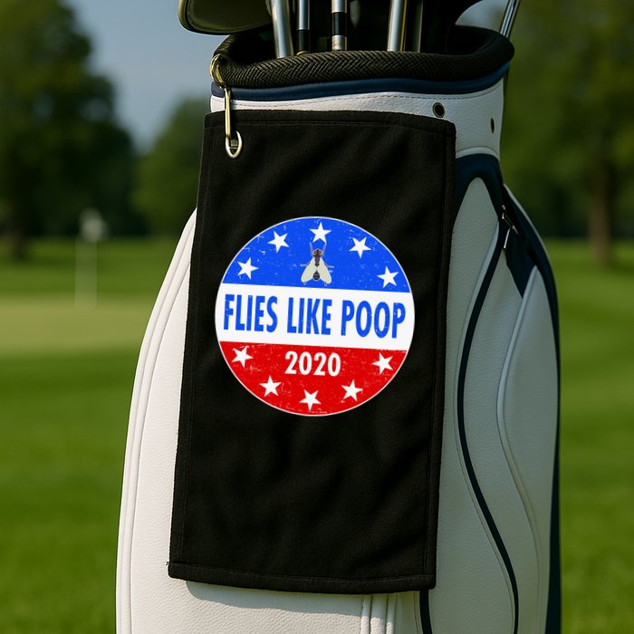 Flies Like Poop Emblem Mike Pence Fly Golf Towel