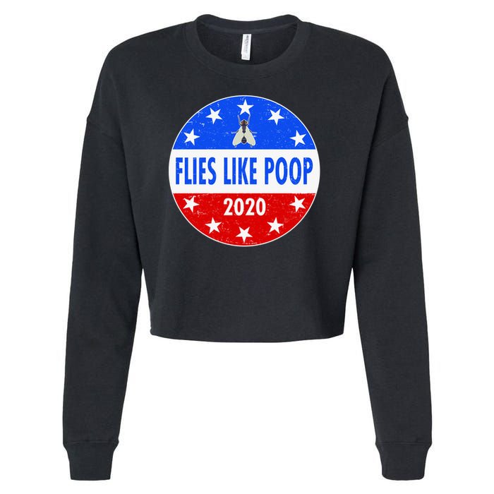 Flies Like Poop Emblem Mike Pence Fly Cropped Pullover Crew